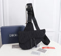 Dior 1ADPO093 Saddle Bag Black Dior Oblique Jacquard
