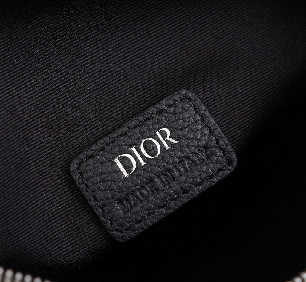 Dior 1ADPO093 Saddle Bag Black Dior Oblique Jacquard
