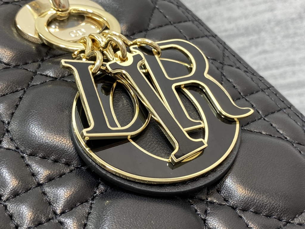Dior M0565 Medium Lady Bag Black Cannage Lambskin - Default Title - View 3