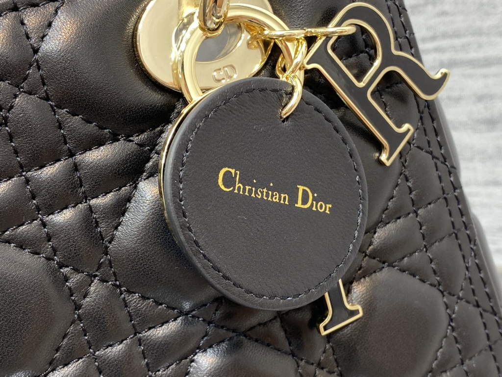 Dior M0565 Medium Lady Bag Black Cannage Lambskin - Default Title - View 4