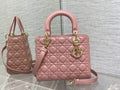 Dior M0565 Medium Lady Bag Cannage Lambskin Pink Gold - Default Title - View 1