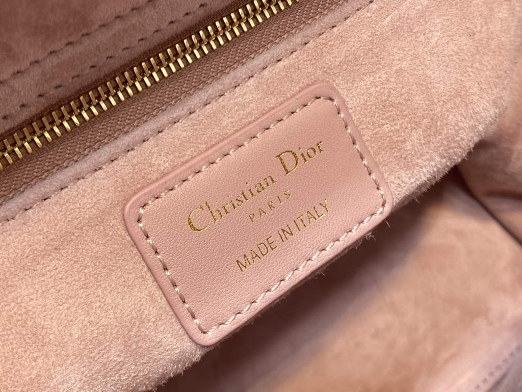 Dior M0565 Medium Lady Bag Cannage Lambskin Pink Gold - Default Title - View 9