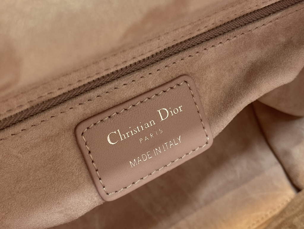 Dior M0565 Medium Lady Bag Cannage Lambskin Pink Silver - Default Title - View 9