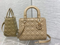 Dior M0565 Medium Lady Bag Apricot Cannage Lambskin - Default Title - View 1