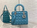 Dior M0565 Medium Lady Bag Cannage Lambskin Blue Silver - Default Title - View 1