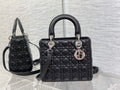 Dior M0565 Medium Lady Bag Cannage Lambskin Black - Default Title - View 1