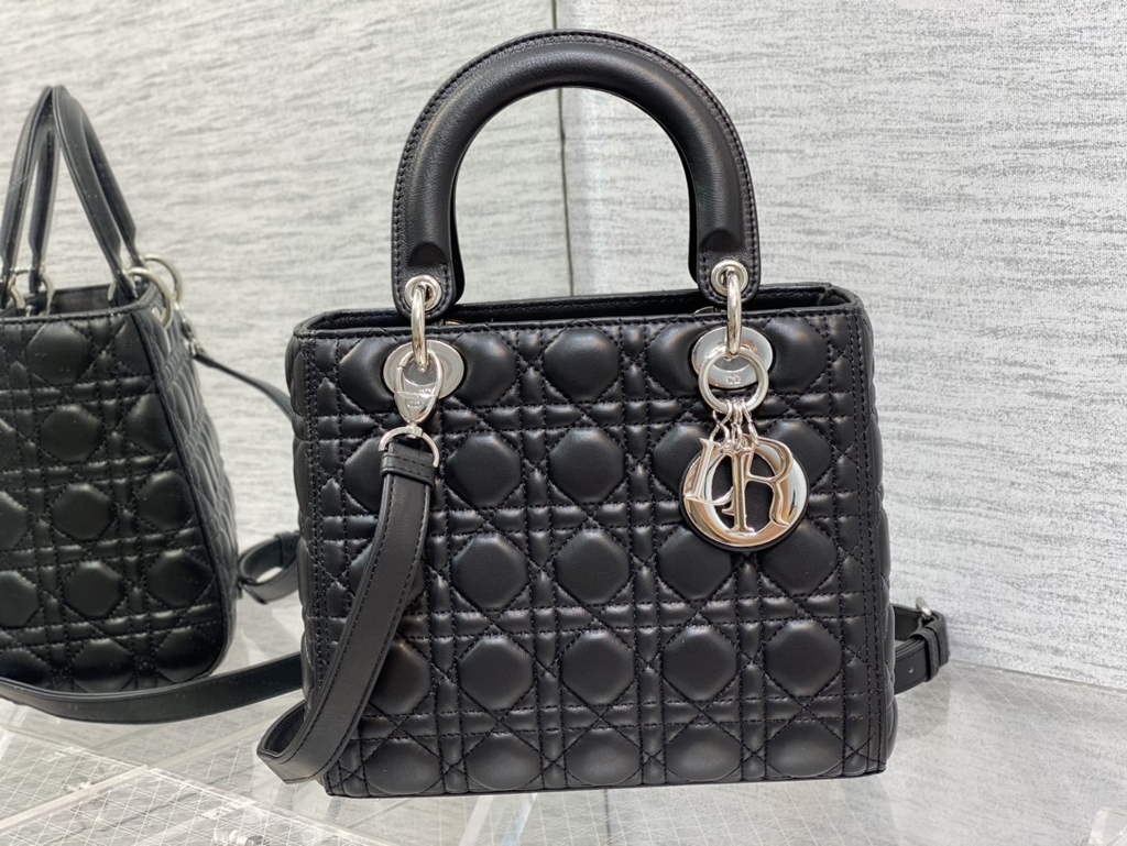 Dior M0565 Medium Lady Bag Cannage Lambskin Black - Default Title - View 2