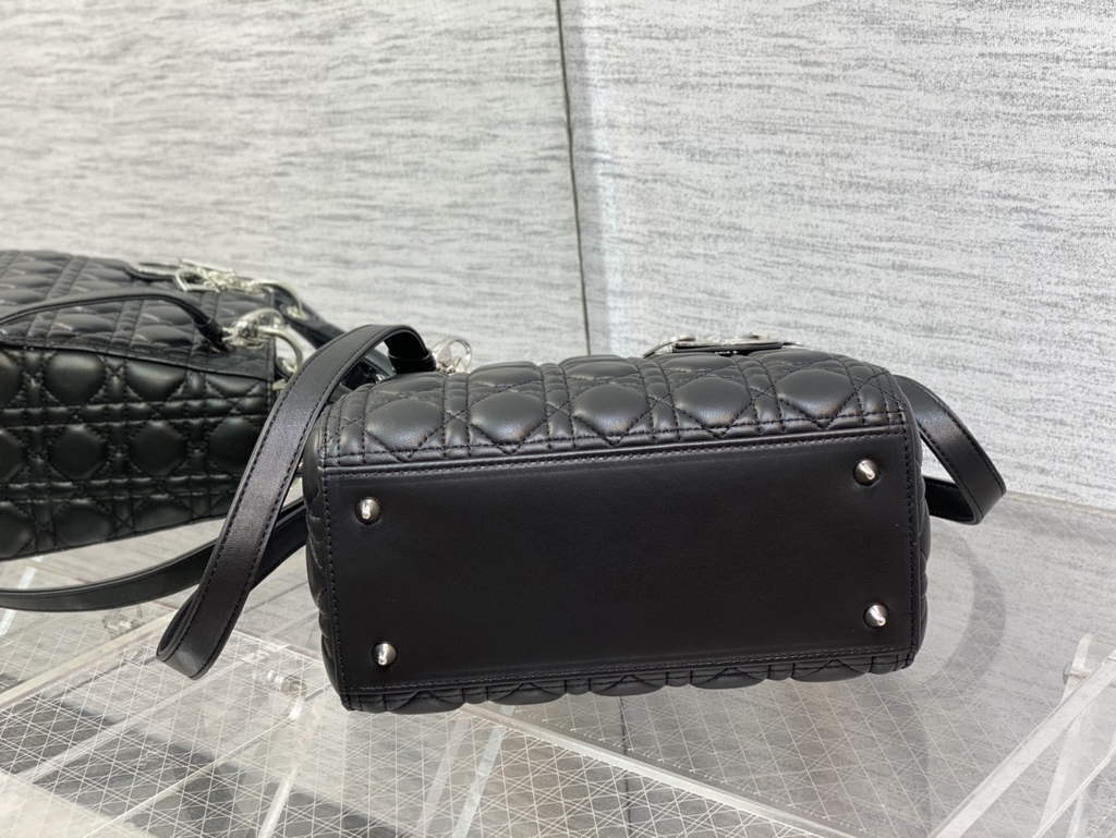 Dior M0565 Medium Lady Bag Cannage Lambskin Black - Default Title - View 7