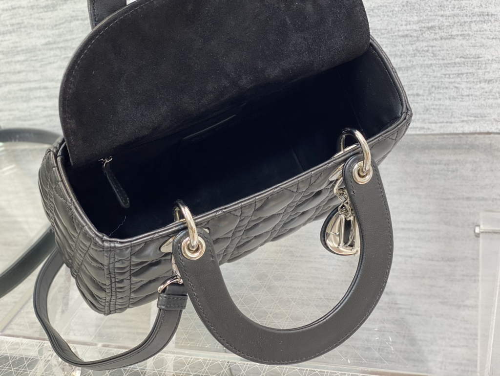 Dior M0565 Medium Lady Bag Cannage Lambskin Black - Default Title - View 8