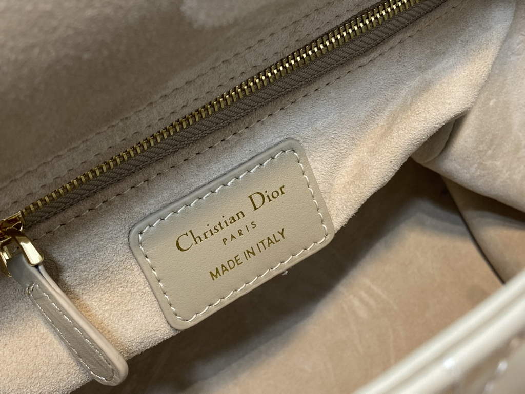 Dior M0565 Medium Lady Bag Cannage Lambskin Dark beige gold - Default Title - View 9