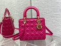 Dior M0565 Medium Lady Bag Cannage Lambskin plum gold - Default Title - View 1