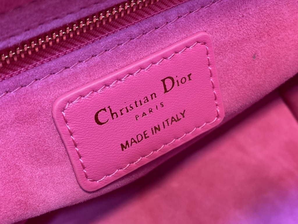 Dior M0565 Medium Lady Bag Cannage Lambskin plum gold - Default Title - View 9