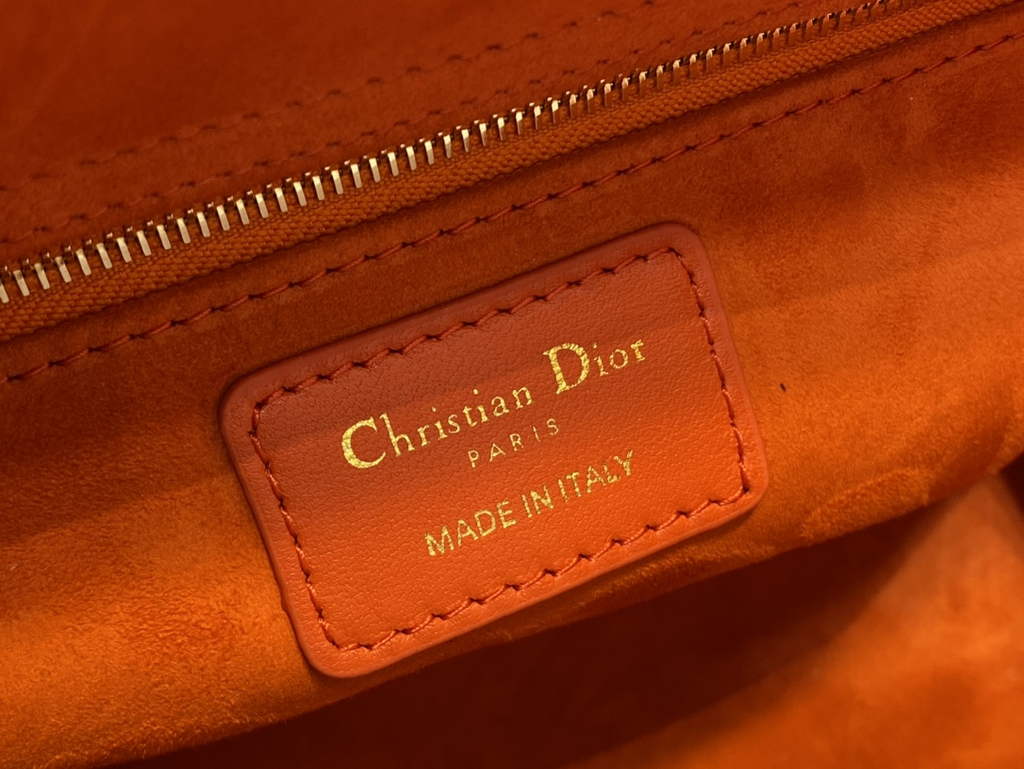 Dior M0565 Medium Lady Bag Cannage Lambskin red gold - Default Title - View 9