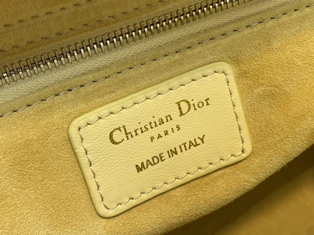 Dior M0565 Medium Lady Bag Cannage Lambskin yellow gold - Default Title - View 9