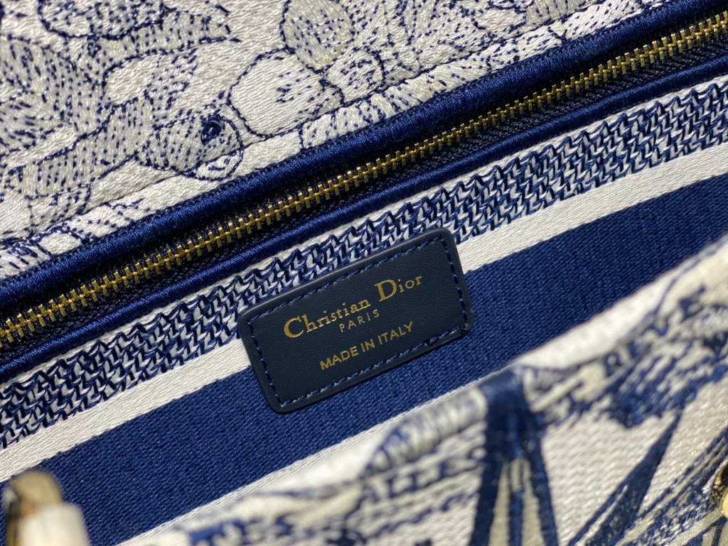 Dior M0565 Medium Lady D-Lite Bag Blue Multicolor - Default Title - View 9