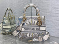 Dior M0565 Medium Lady D-Lite Bag Gray Multicolor - Default Title - View 1