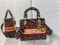 Dior M0565 Medium Lady D-Lite Bag Brown Multicolor Mizza - Default Title - View 1