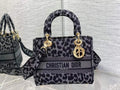 Dior M0565 Medium Lady D-Lite Bag Gray Multicolor Mizza - Default Title - View 1