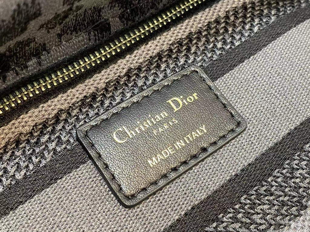 Dior M0565 Medium Lady D-Lite Bag Gray Multicolor Mizza - Default Title - View 8