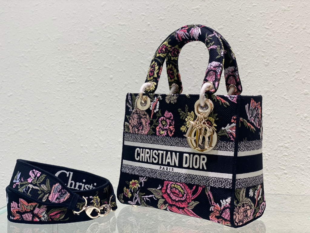 Dior M0565 Medium Lady D-Lite Bag Powder Black - Default Title - View 2