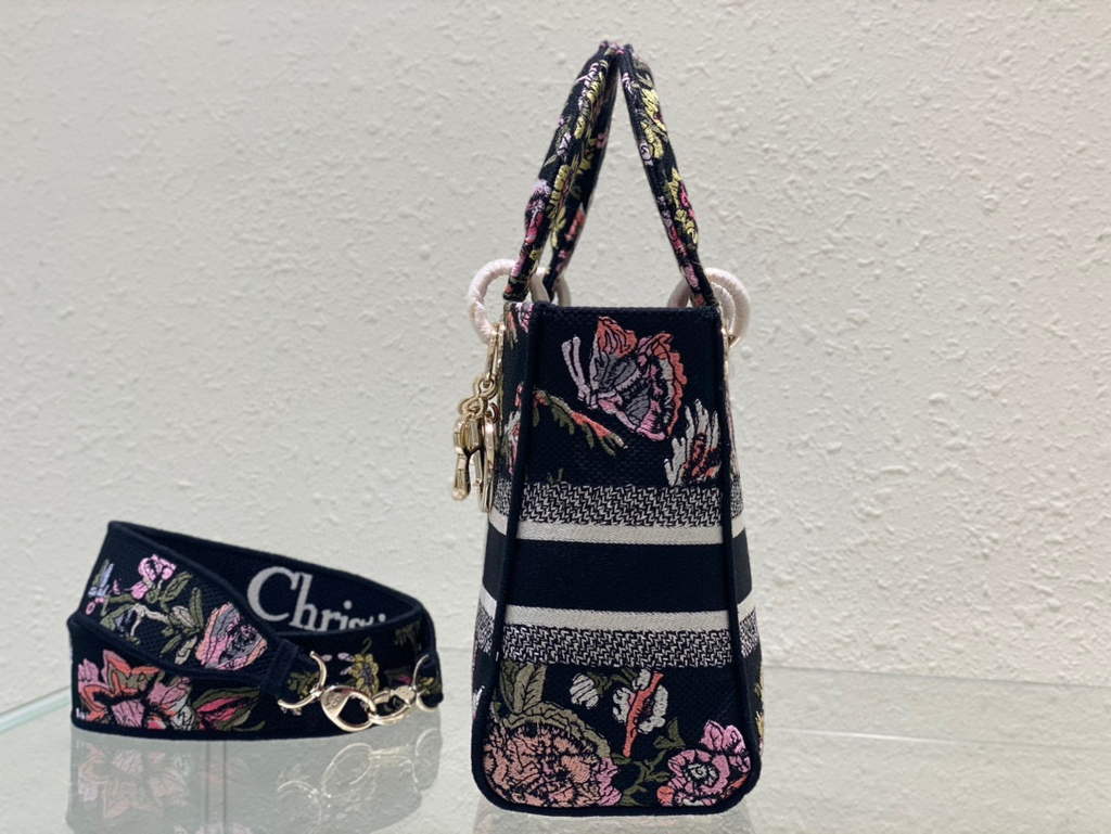 Dior M0565 Medium Lady D-Lite Bag Powder Black - Default Title - View 4