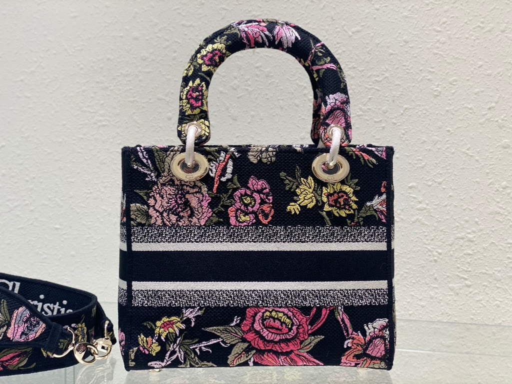 Dior M0565 Medium Lady D-Lite Bag Powder Black - Default Title - View 5