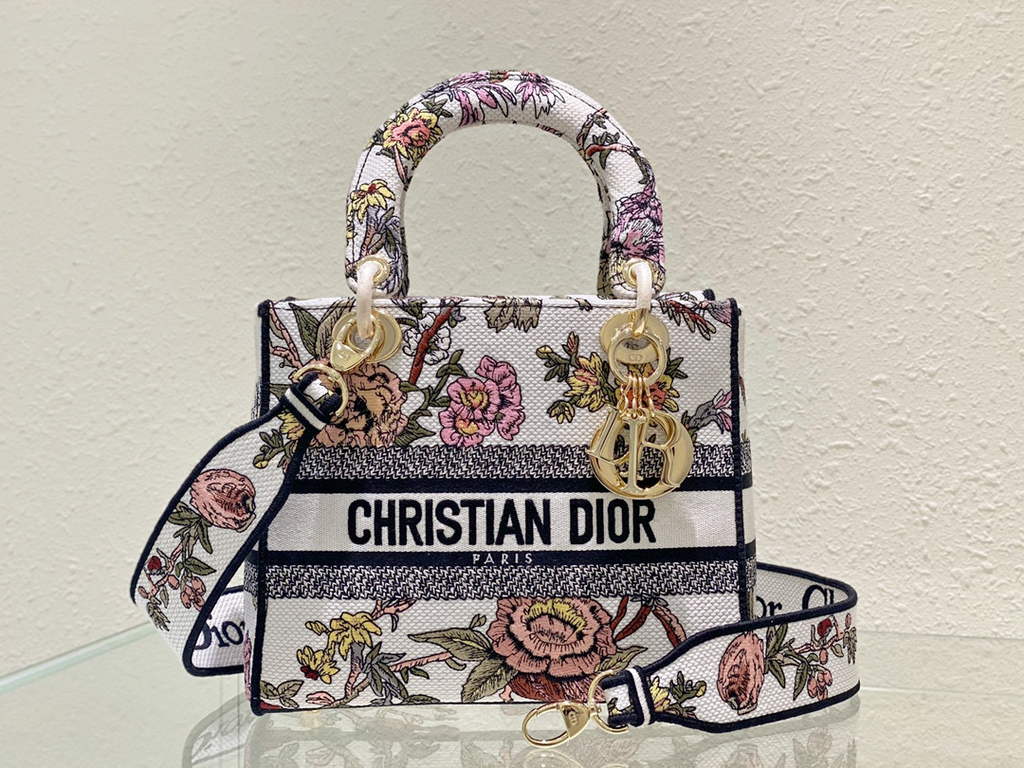 Dior M0565 Medium Lady D-Lite Bag Powder Beige - Default Title - View 2