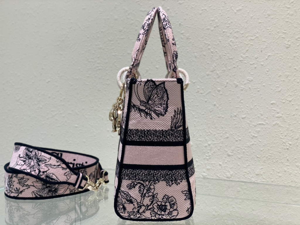 Dior M0565 Medium Lady D-Lite Bag Powder Pink - Default Title - View 4
