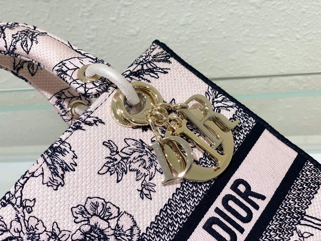 Dior M0565 Medium Lady D-Lite Bag Powder Pink - Default Title - View 5