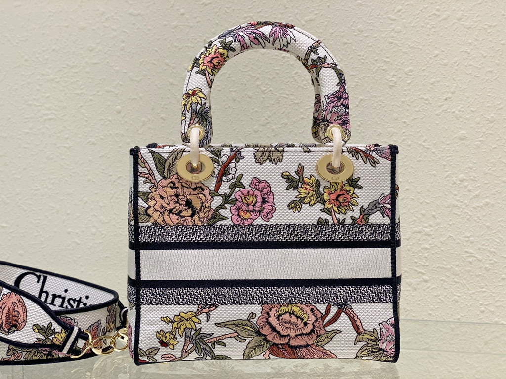 Dior M0565 Medium Lady D-Lite Bag Powder Beige - Default Title - View 5