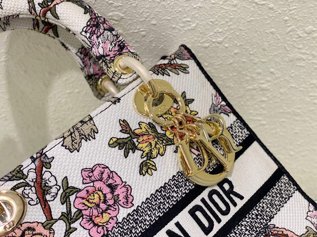 Dior M0565 Medium Lady D-Lite Bag Powder Beige - Default Title - View 7