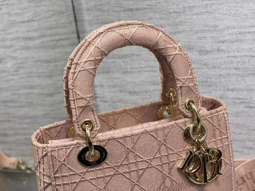 Dior M0565 Medium Lady D-Lite Bag Rosewood Cannage - Default Title - View 5