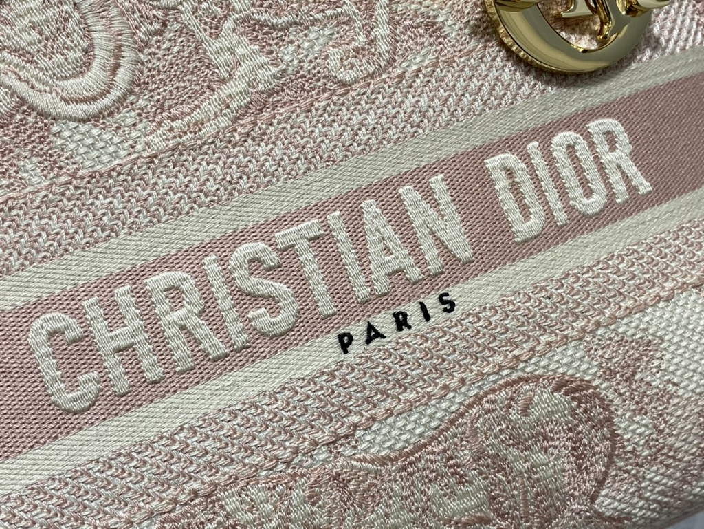 Dior M0565 Medium Lady D-Lite Bag Rose Des Vents Toile de Jouy - Default Title - View 7