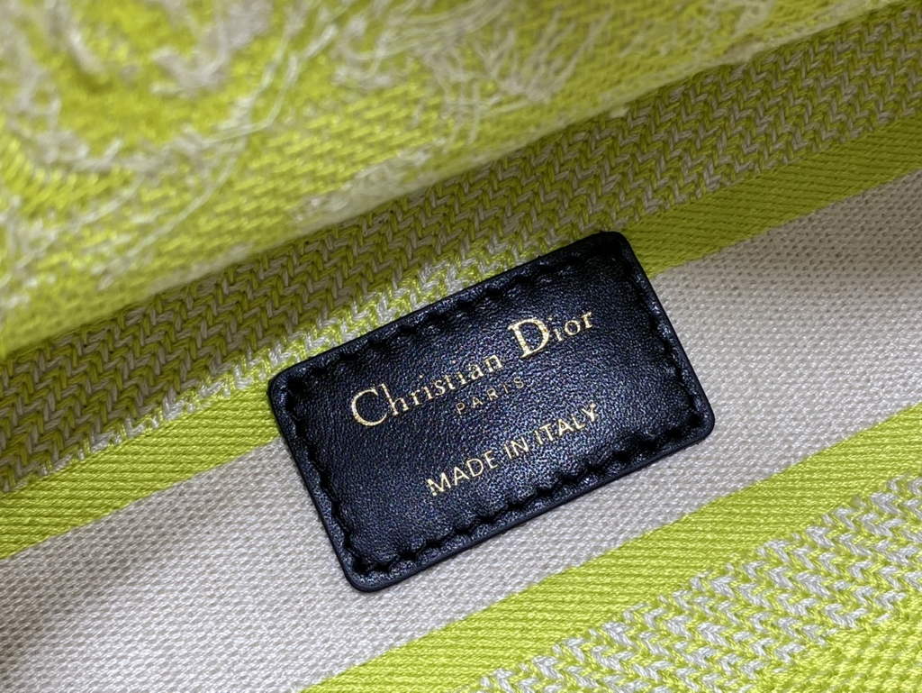 Dior M0565 Medium Lady D-Lite Bag Yellow Toile de Jouy - Default Title - View 9
