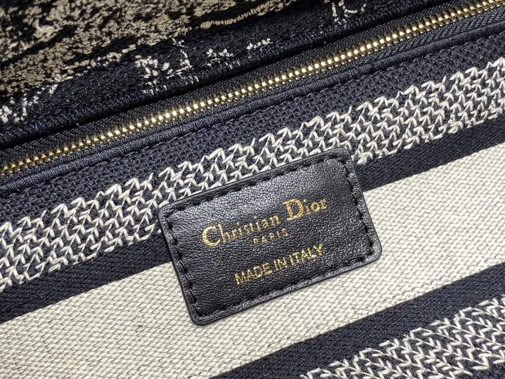 Dior M0565 Medium Lady D-Lite Bag Toile de Jouy Black - Default Title - View 9