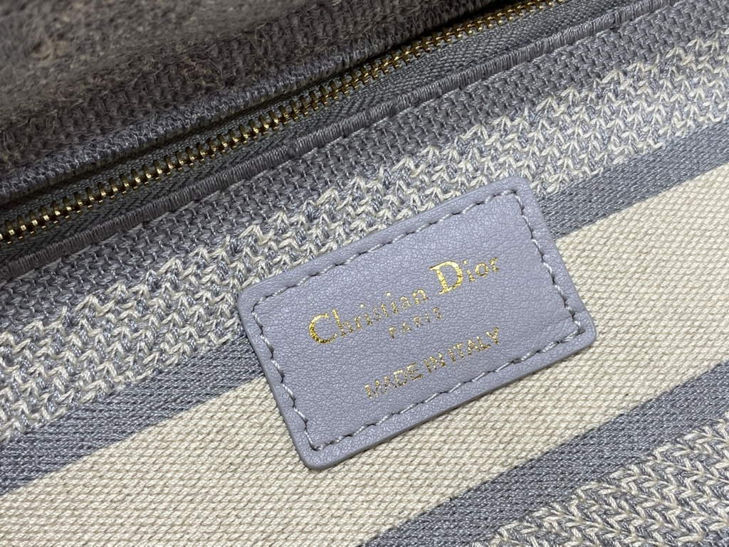 Dior M0565 Medium Lady D-Lite Bag Gray Toile de Jouy - Default Title - View 9