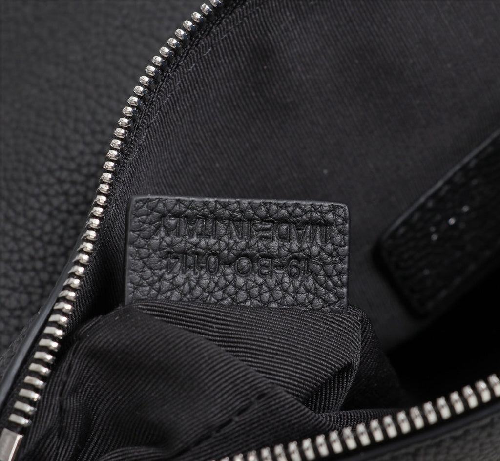 Dior 1ADPO093 Saddle Bag Black Canvas and Smooth Calfskin