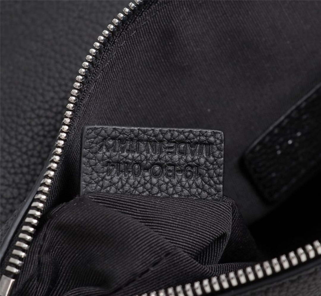 Dior 1ADPO093 Saddle Bag Black Canvas and Smooth Calfskin F