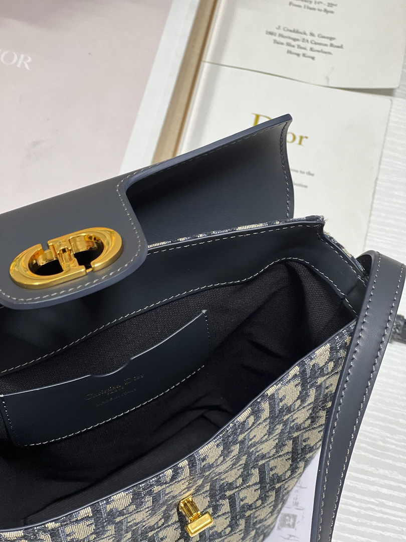 Dior 30 Montaigne Amber Mini Bucket Bag S2319 Blue - Default Title - View 7