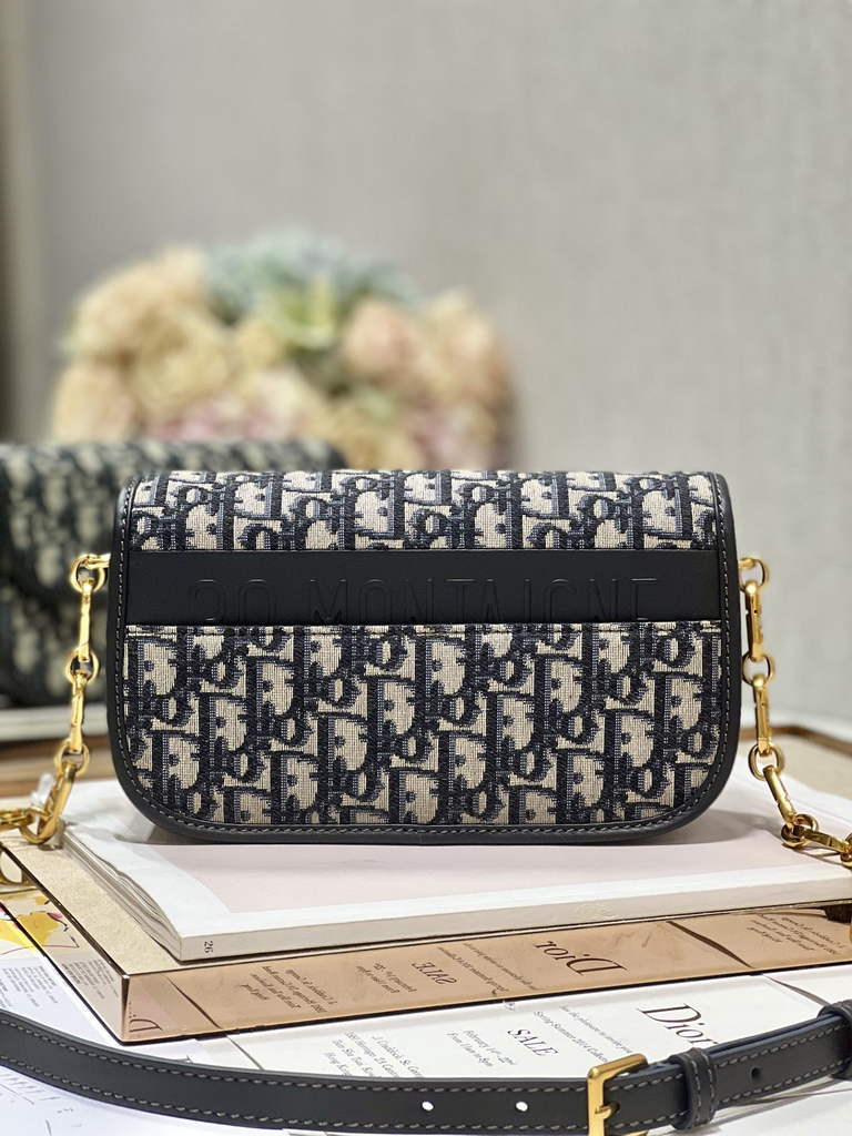 Dior 30 Montaigne Avenue Bag M9260 Blue Oblique Jacquard