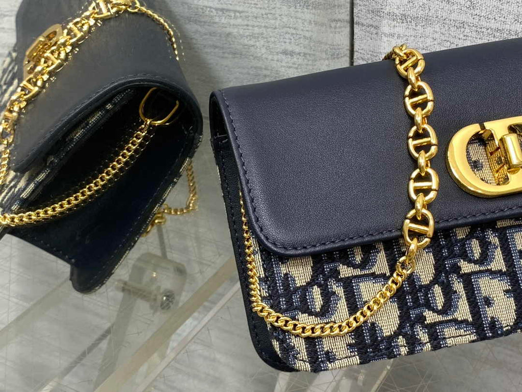 Dior 30 Montaigne Avenue East-West Double Carry Mini Bag S2350 Blue - Default Title - View 7