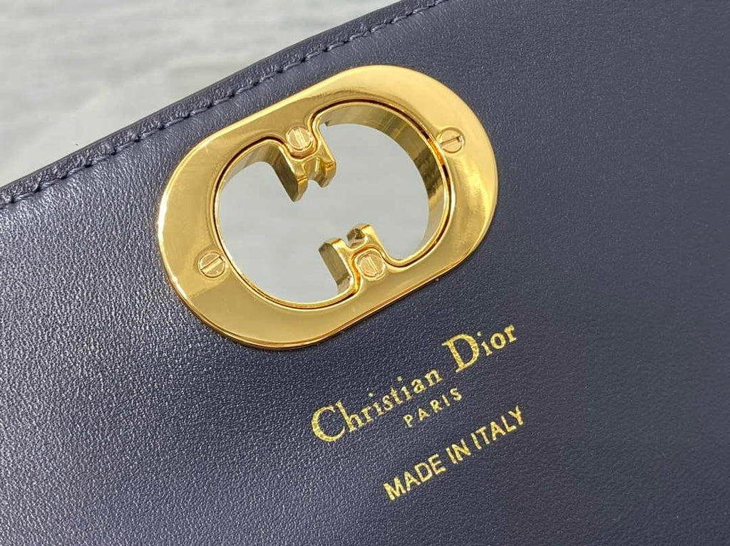 Dior 30 Montaigne Avenue East-West Double Carry Mini Bag S2350 Blue
