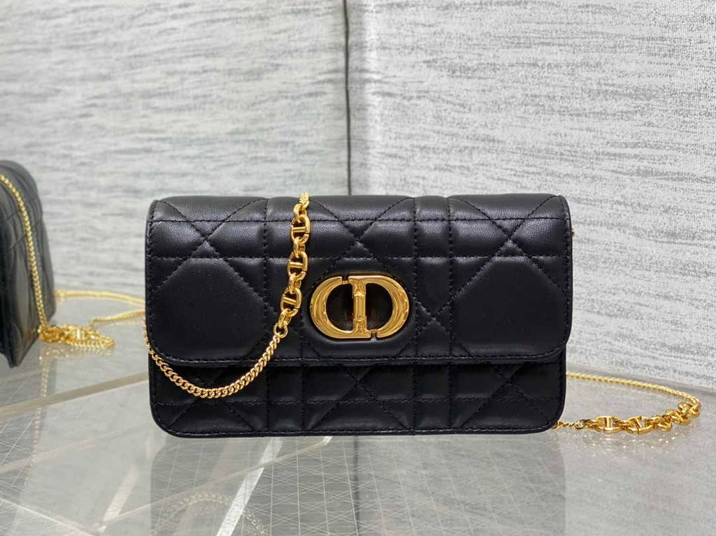 Dior 30 Montaigne Avenue East-West Double Carry Mini Bag S2350 Black