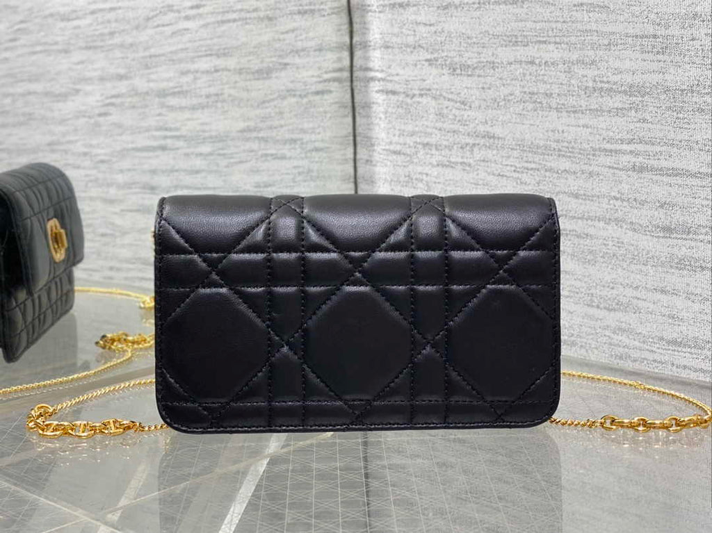 Dior 30 Montaigne Avenue East-West Double Carry Mini Bag S2350 Black