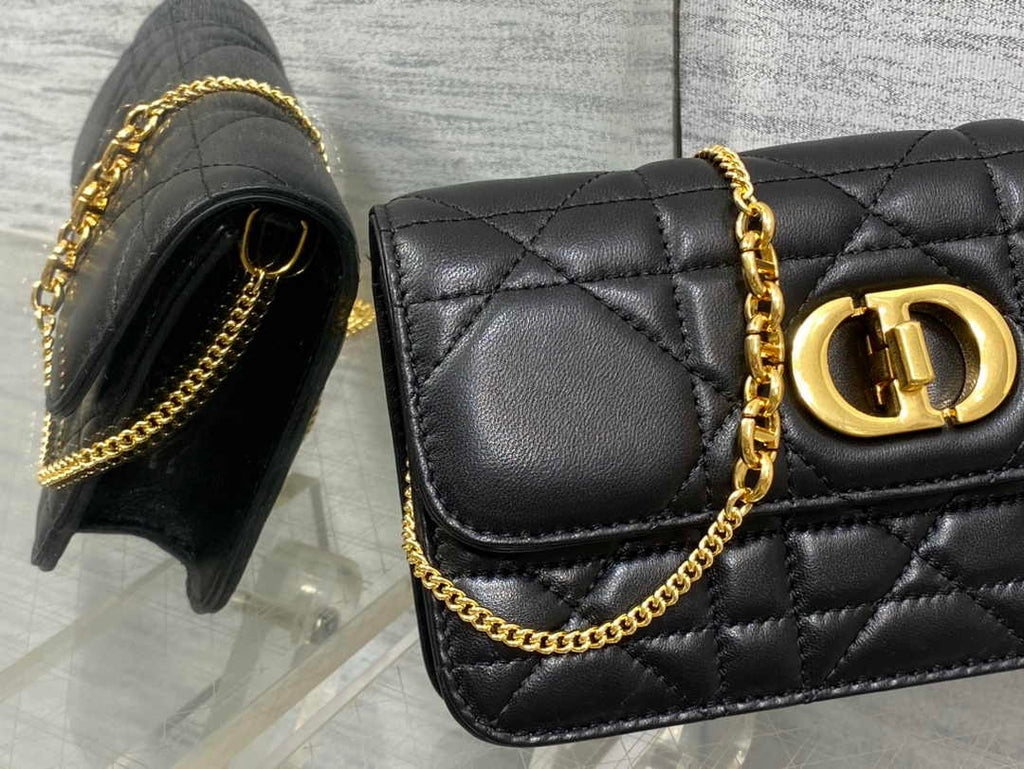 Dior 30 Montaigne Avenue East-West Double Carry Mini Bag S2350 Black