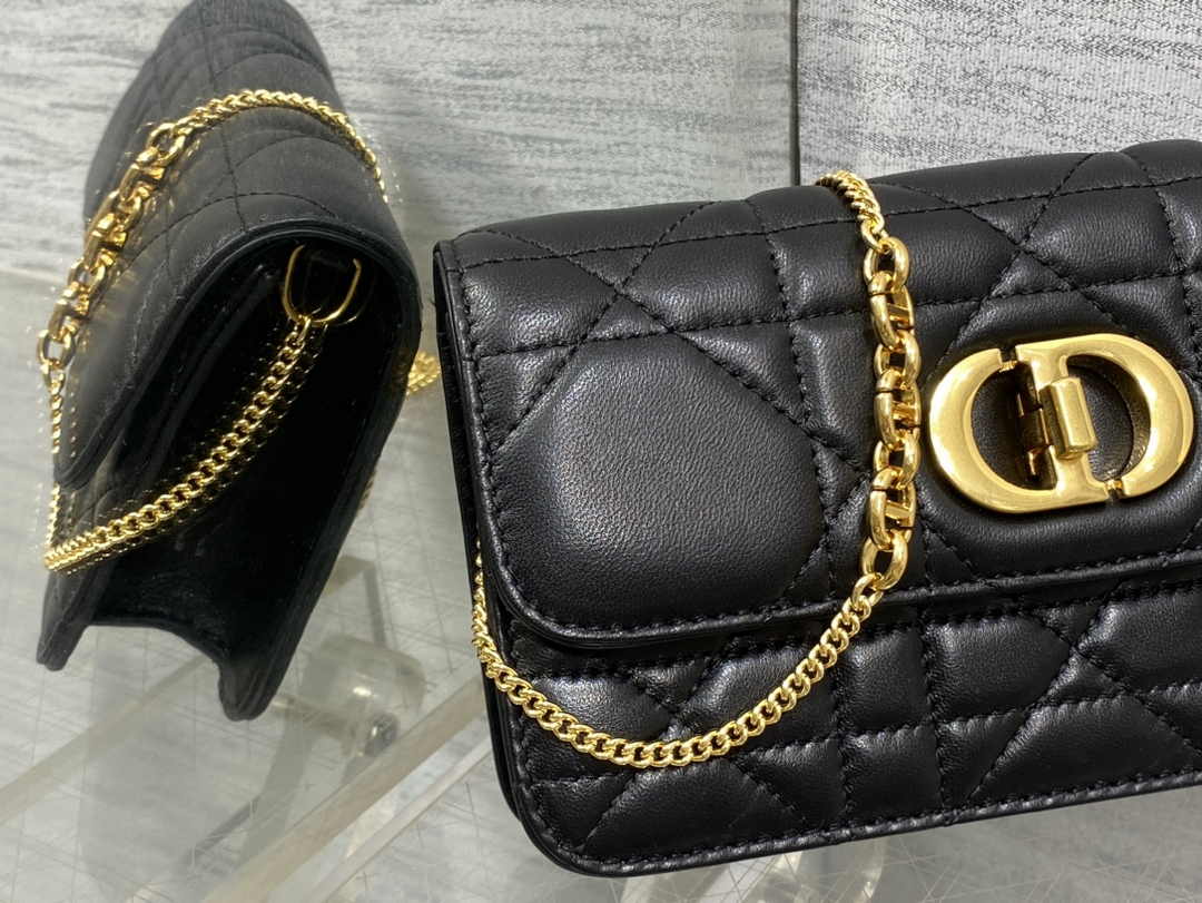 Dior 30 Montaigne Avenue East-West Double Carry Mini Bag S2350 Black