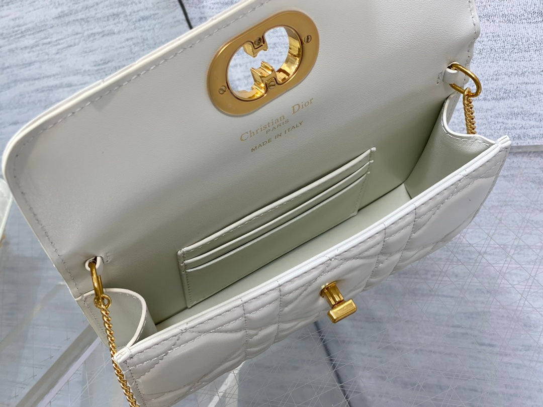 Dior 30 Montaigne Avenue East-West Double Carry Mini Bag S2350 Beige