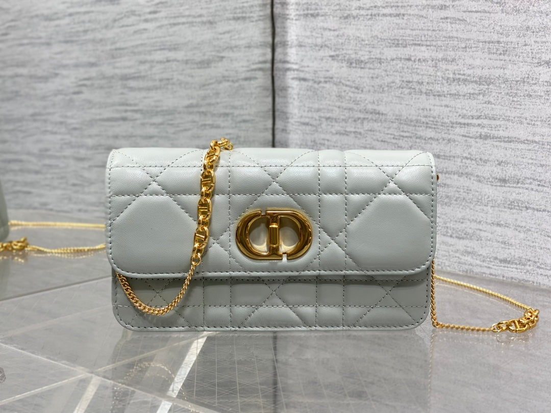 Dior 30 Montaigne Avenue East-West Double Carry Mini Bag S2350 Gray