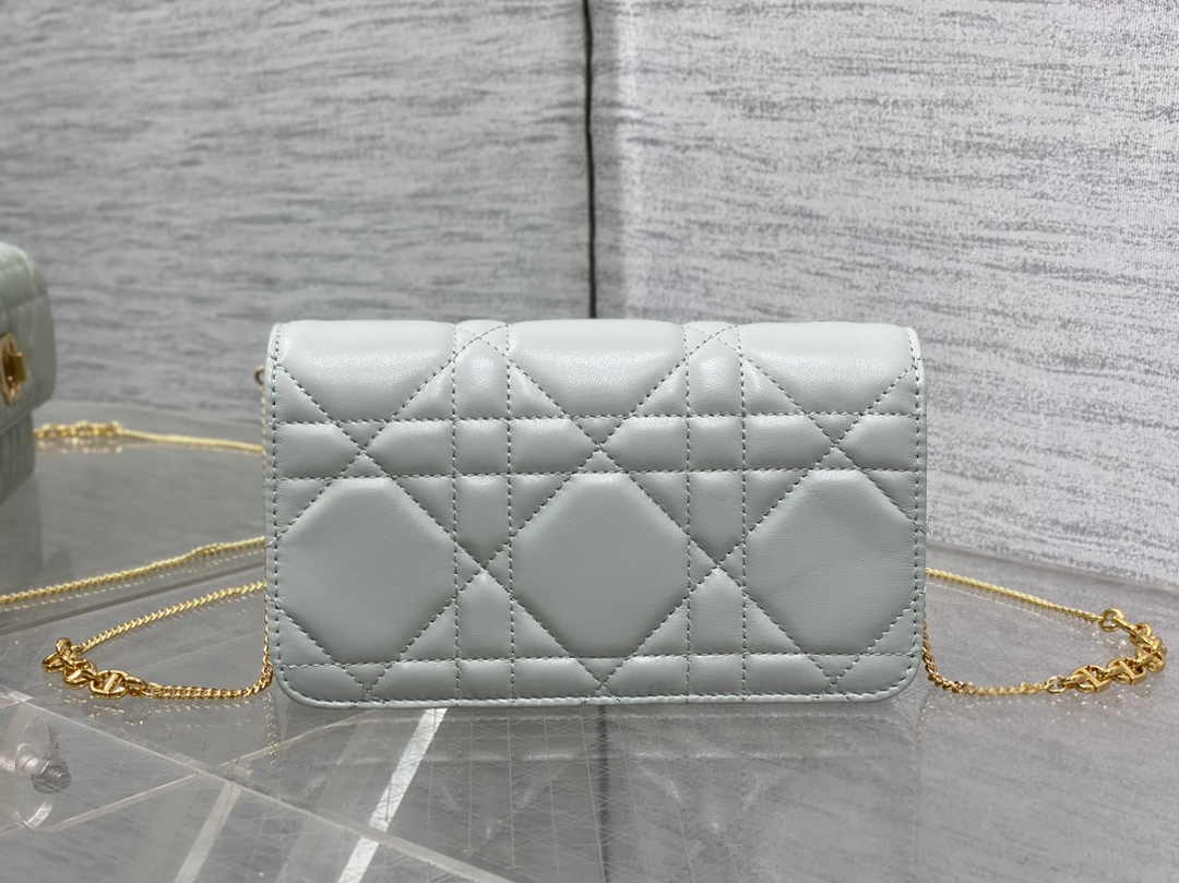 Dior 30 Montaigne Avenue East-West Double Carry Mini Bag S2350 Gray