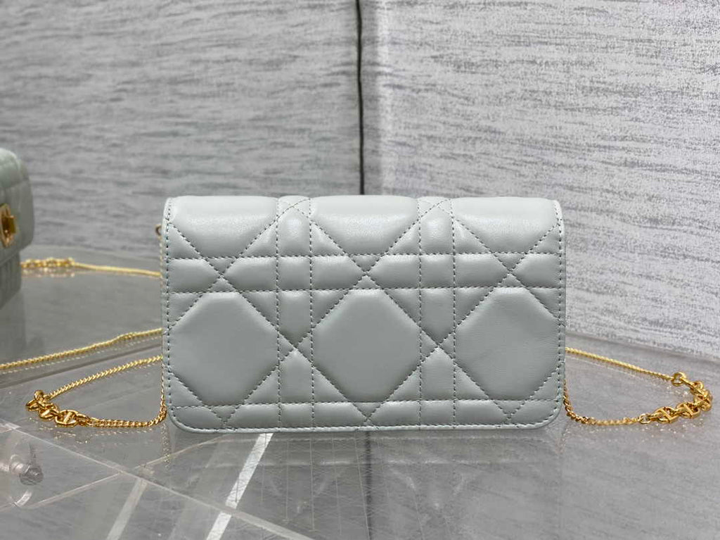 Dior 30 Montaigne Avenue East-West Double Carry Mini Bag S2350 Gray